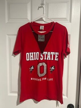 PINK Victoria's Secret Red Graphic Tee - Oveesized